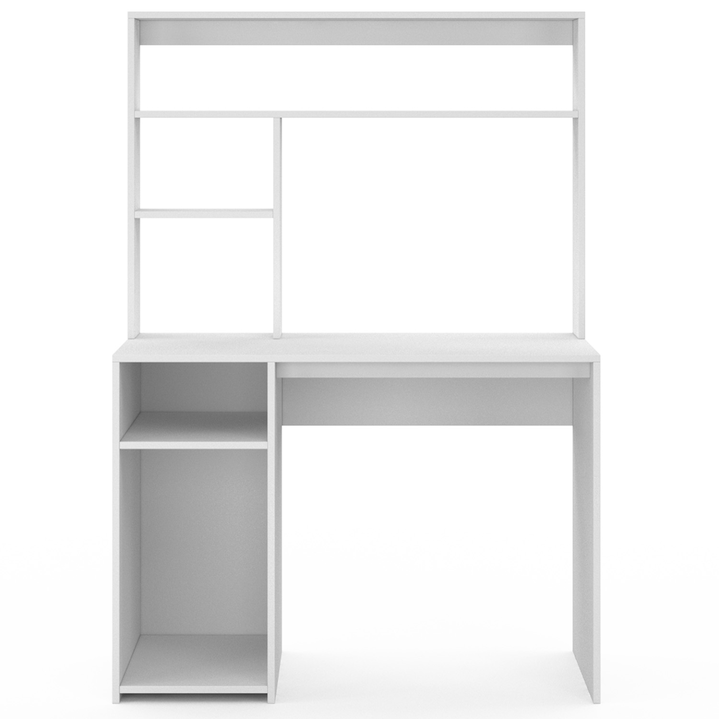 Bureau avec étagères de rangement DAN blanc - Image 4