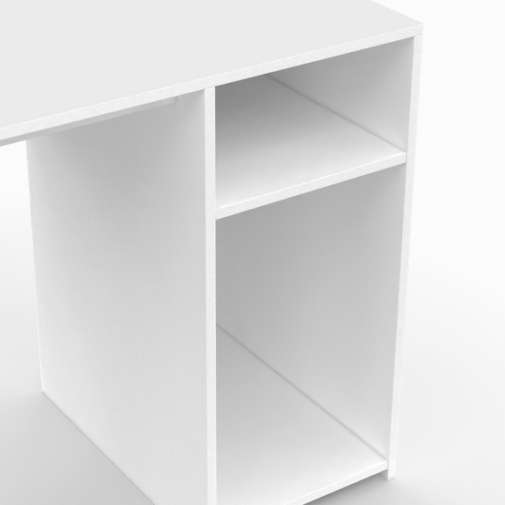 Bureau avec étagères de rangement DAN blanc - Image 6