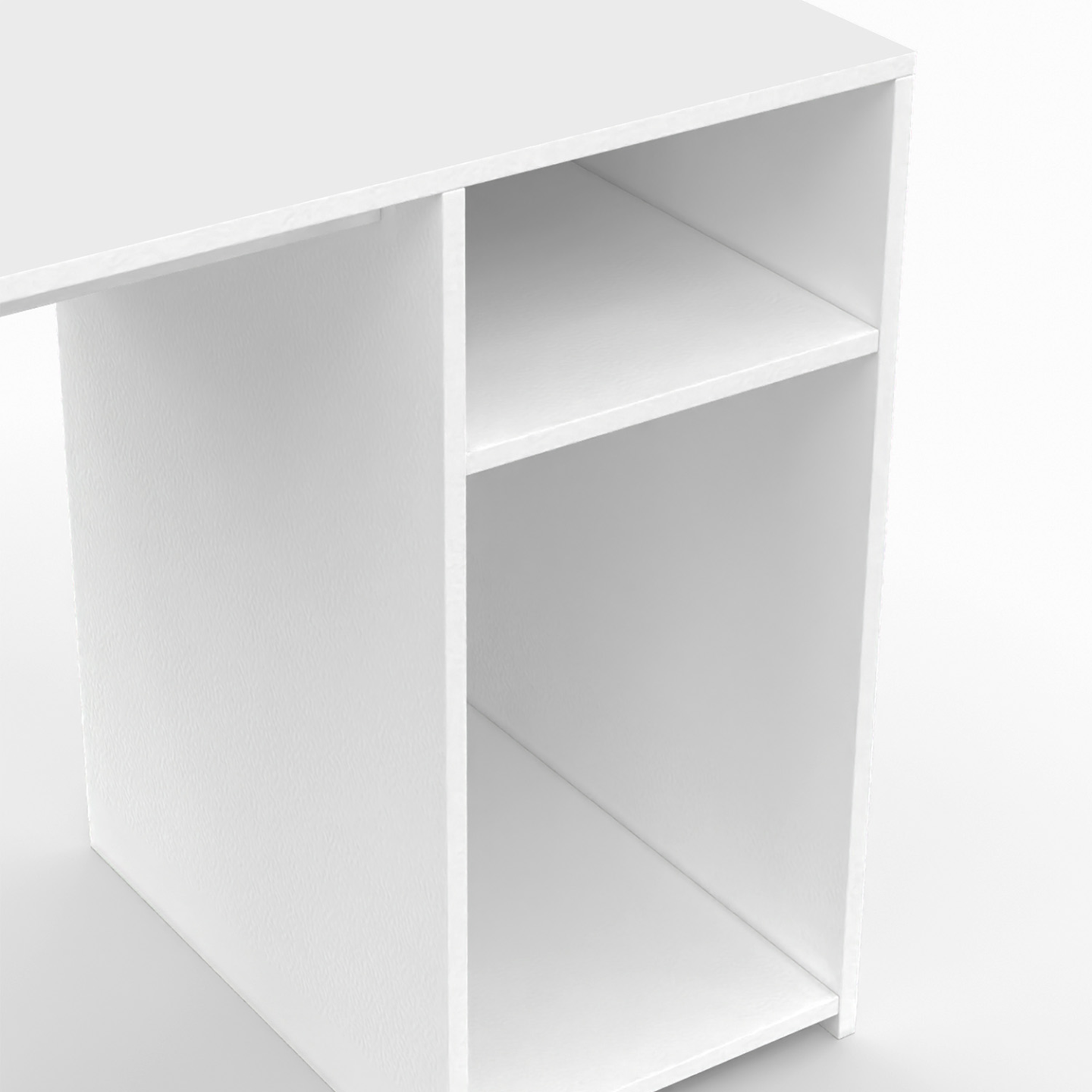 Bureau avec étagères de rangement DAN blanc - Image 6