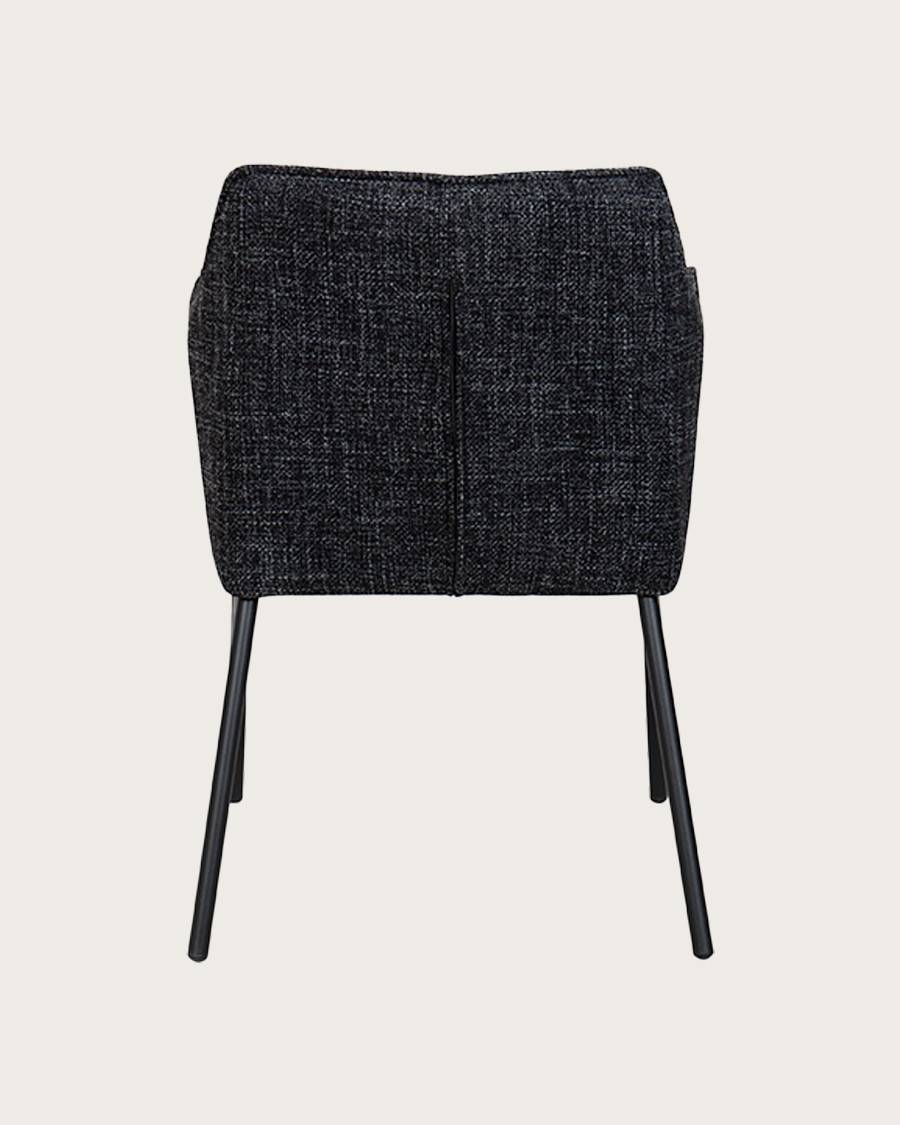 Chacha - Chaise en tissu Noir et pieds métal - UNIQKA - Imagen 6