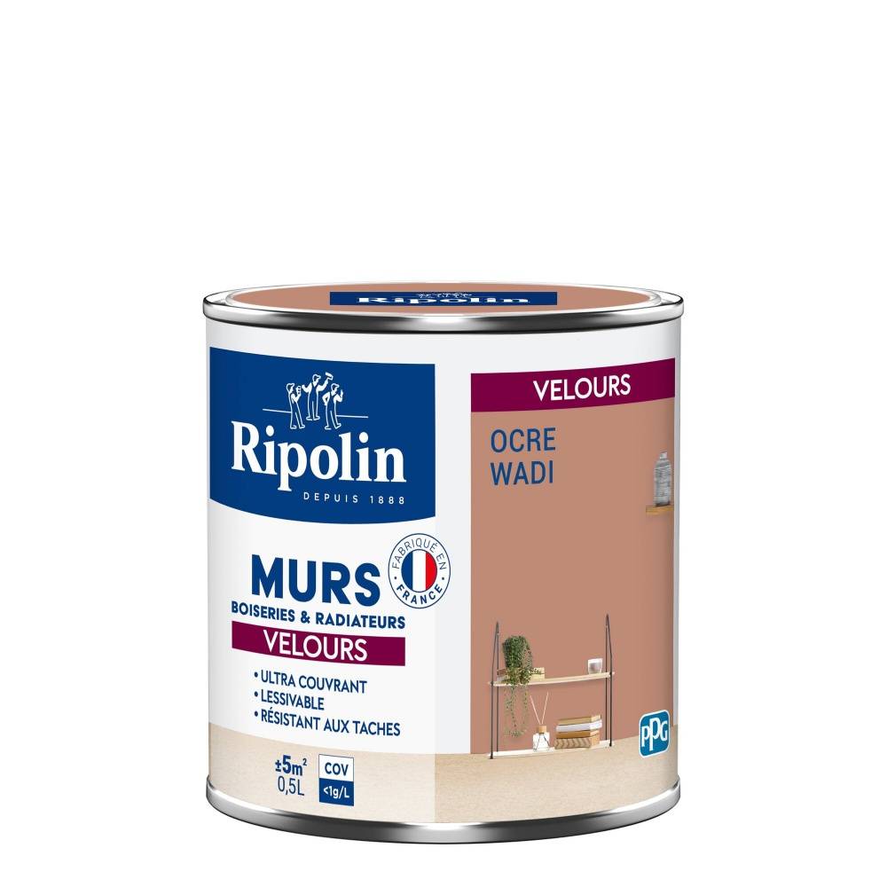 Ripolin - Peinture ocre wadi mur, boiserie, radiateur RIPOLIN velours 0.5 l - Image 1