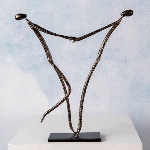 Statuette métal Couple Danse - Histoire de Fer MAGNETICLAND - Imagen 2