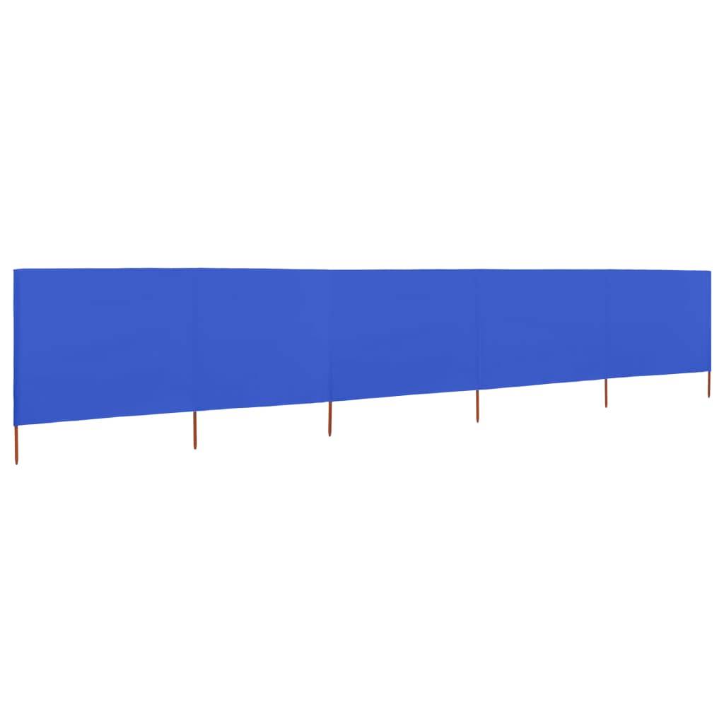 Helloshop26 - Brises-vue paravent 5 panneaux tissu 600 x 80 cm bleu azuré - Imagen 2