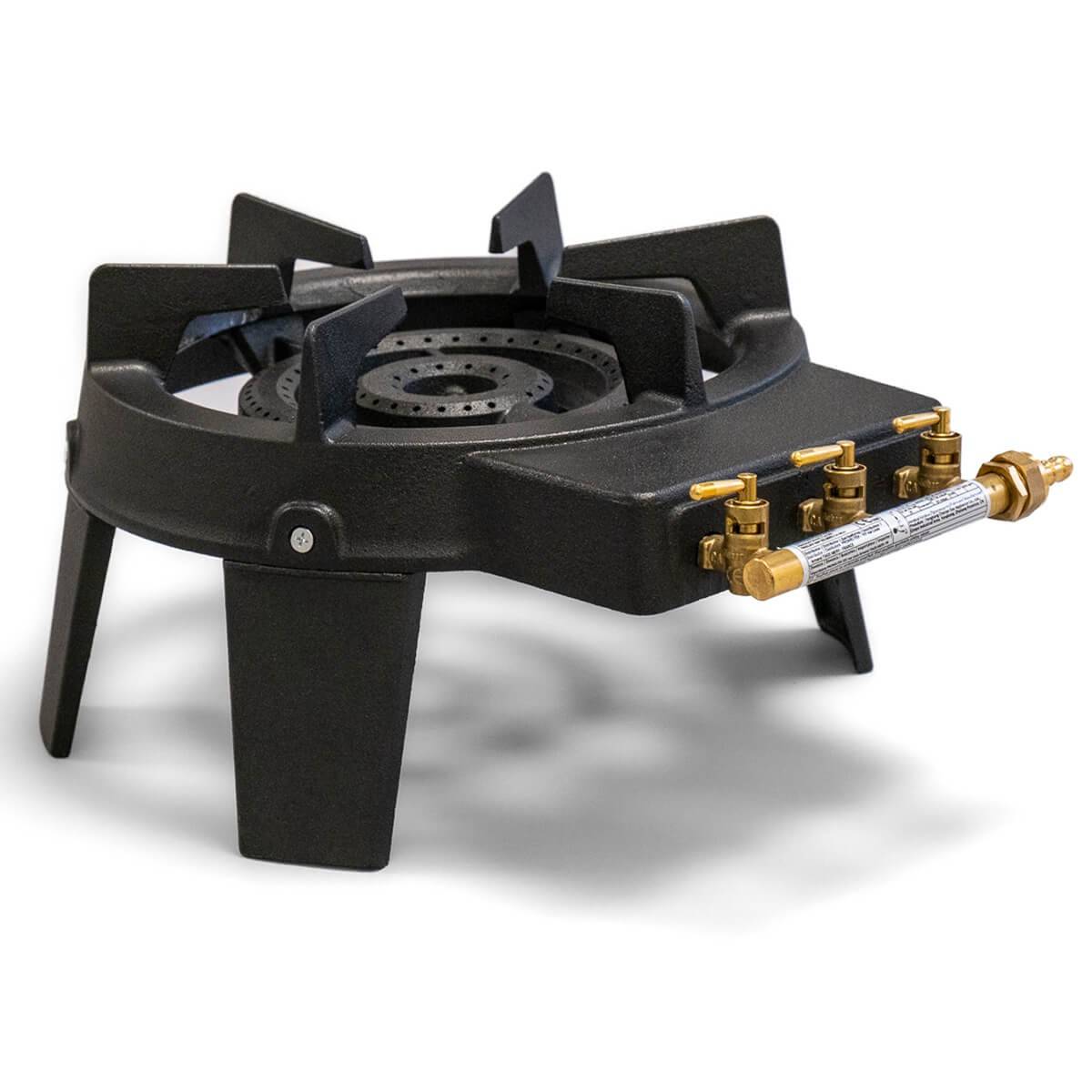 Rechaud gaz 4 pieds Fonte véritable 9,8 KW 2 Bruleurs Plats grands volumes - Imagen 1