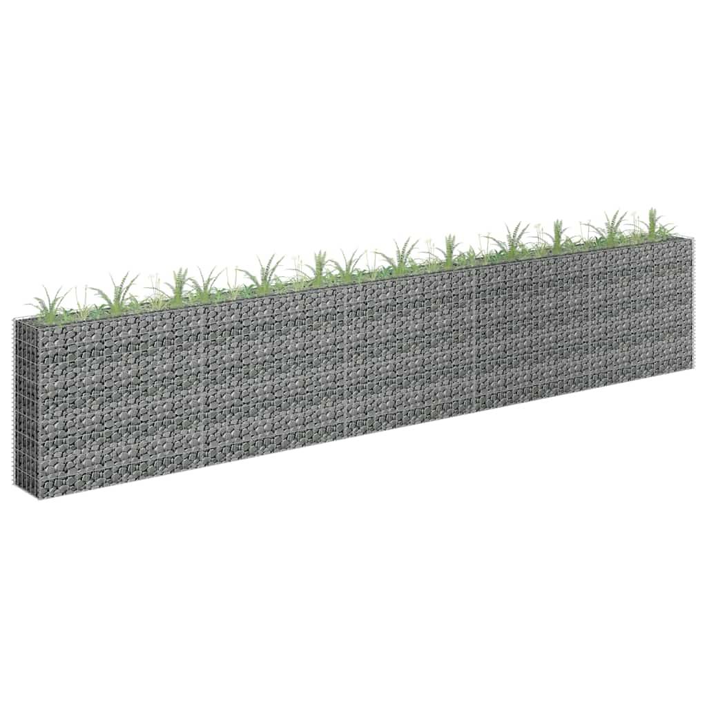 Mur Gabion décoratif Acier galvanisé pour jardin et clôture 450x30x90 cm – ComfortXL Outdoor Living - Image 1