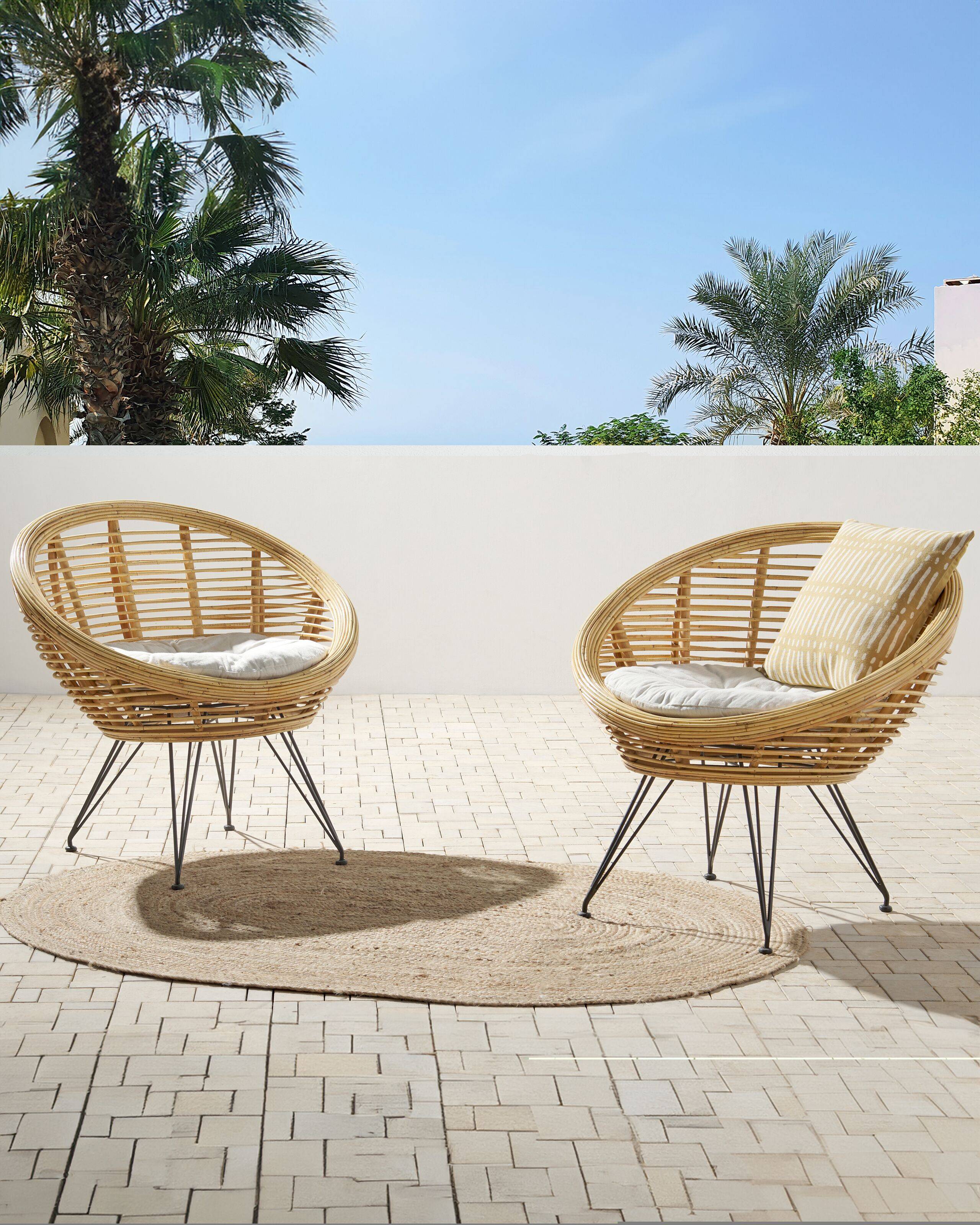 Beliani - Fauteuil coin lecture Rotin Naturel MARATEA - Beliani - Imagen 1
