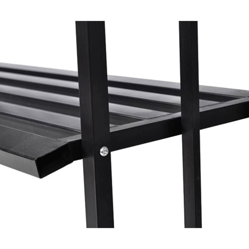 Arche Jardin avec Banc Métal Époxy pour Plantes Grimpantes 114x210cm Noir - ComfortXL Outdoor Living - Image 4