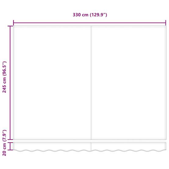 Store banne | Auvent Rétractable Noir 350 x 250 cm tissu Maison Chic - Image 8