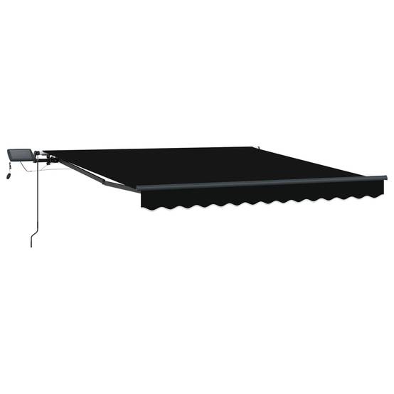 Store banne | Auvent Rétractable Noir 350 x 250 cm tissu Maison Chic - Image 1