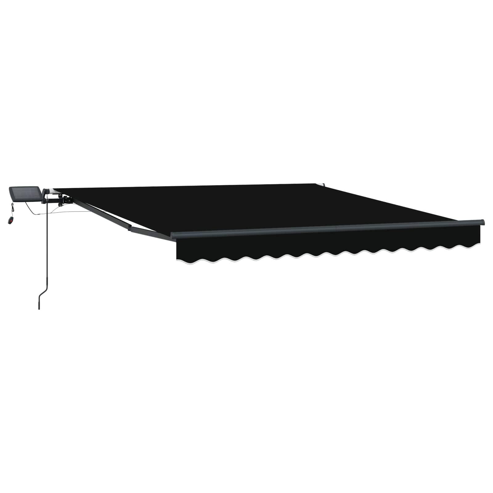 Store banne | Auvent Rétractable Noir 350 x 250 cm tissu Maison Chic - Image 1