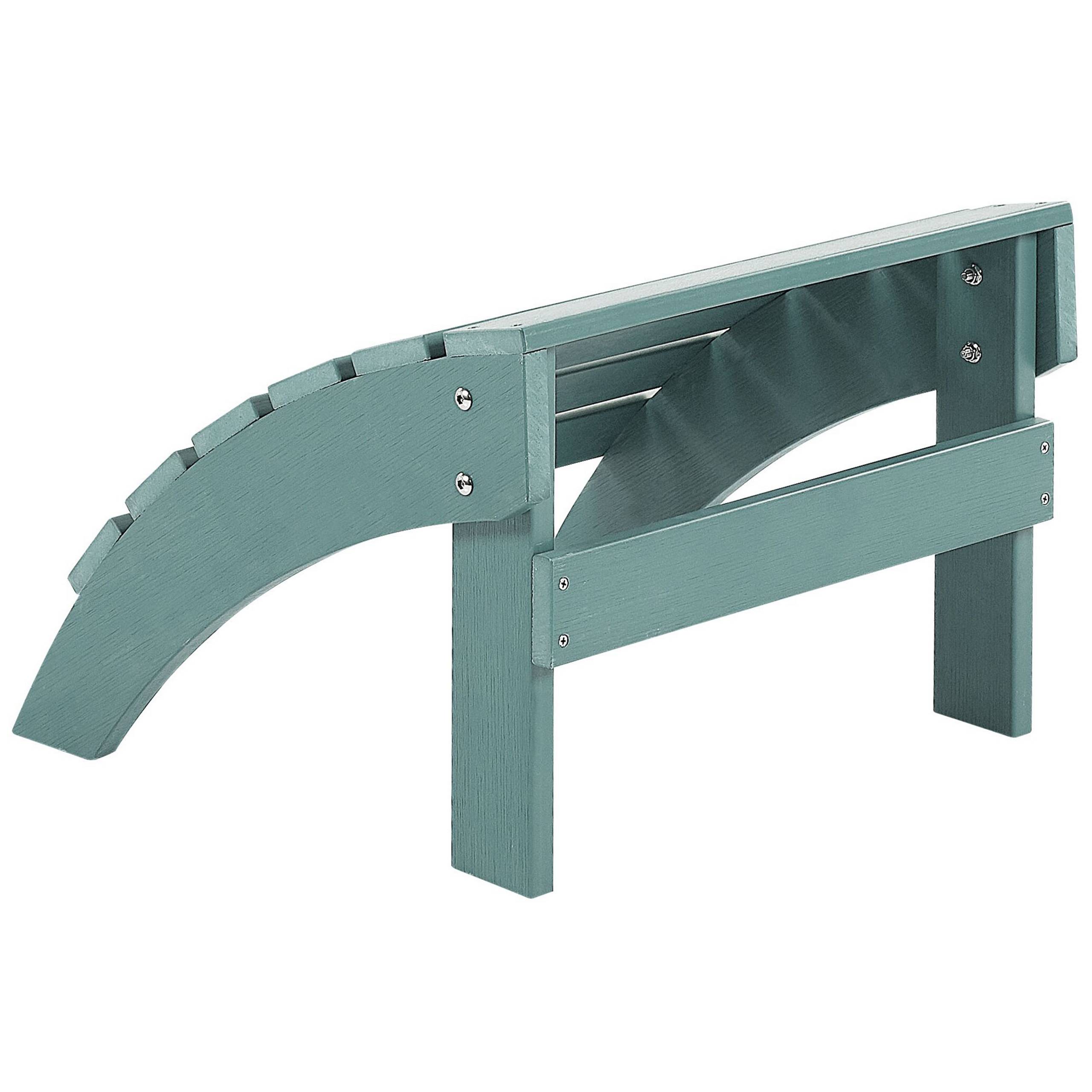 Beliani - Repose-pied Bois synthétique Turquoise ADIRONDACK - Beliani - Imagen 4