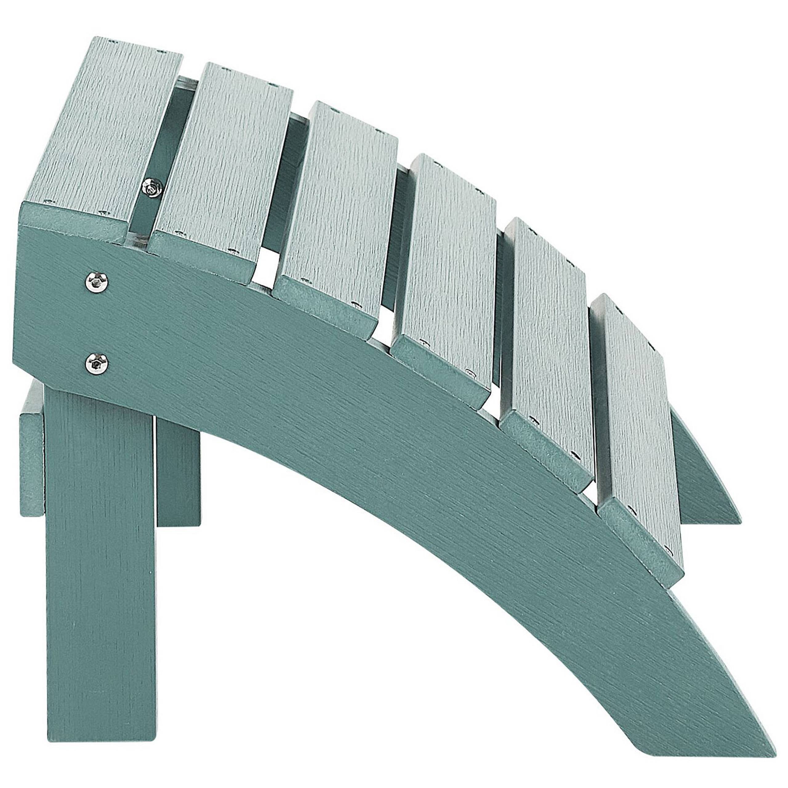 Beliani - Repose-pied Bois synthétique Turquoise ADIRONDACK - Beliani - Imagen 5