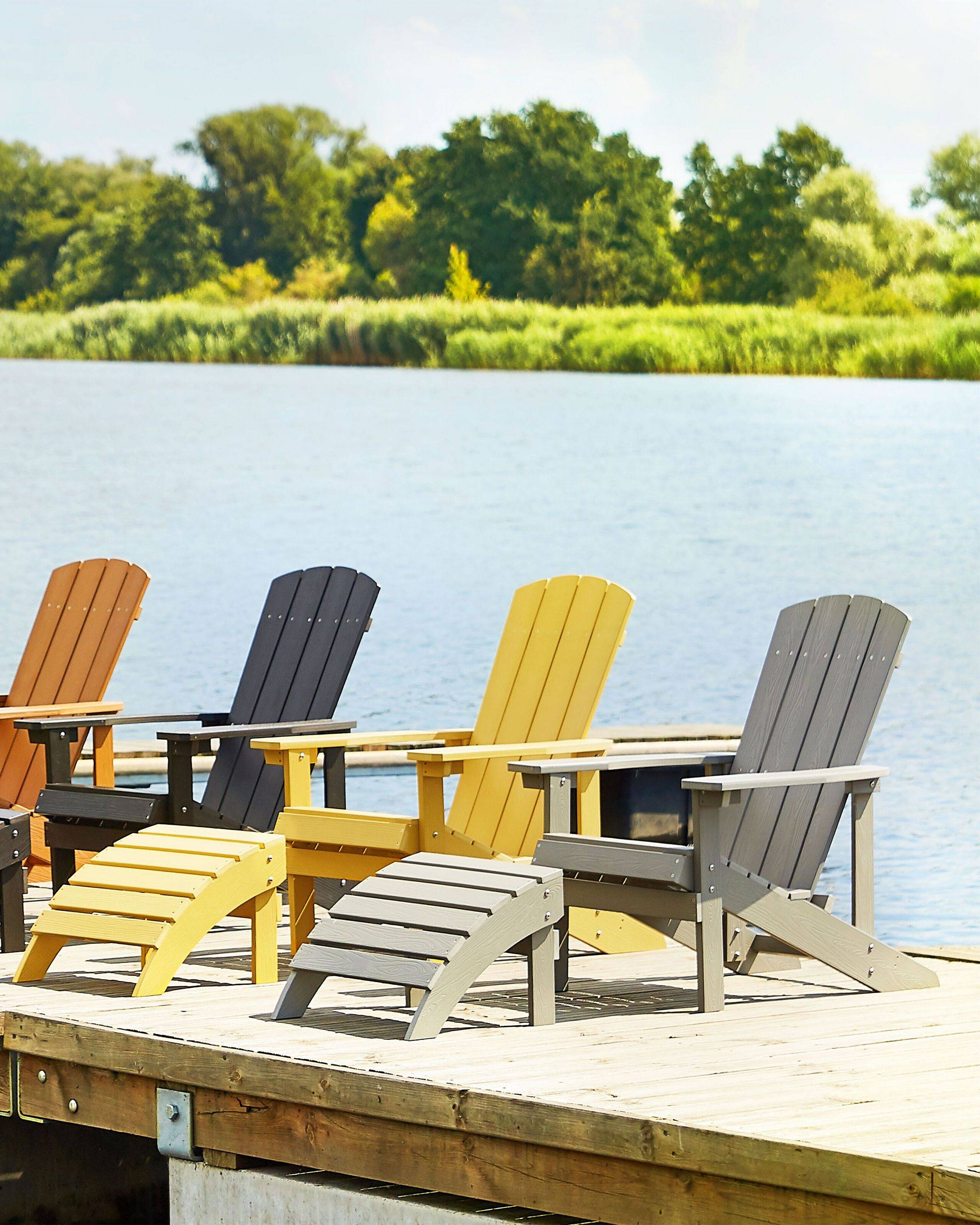Beliani - Repose-pied Bois synthétique Turquoise ADIRONDACK - Beliani - Imagen 1