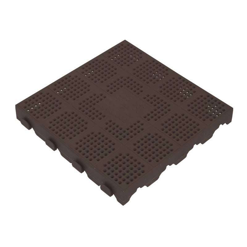 Xtiles - Dalle autoportante clipsable ajourée jardin - 39 x 39 cm - Marron  - Xtiles - Imagen 1