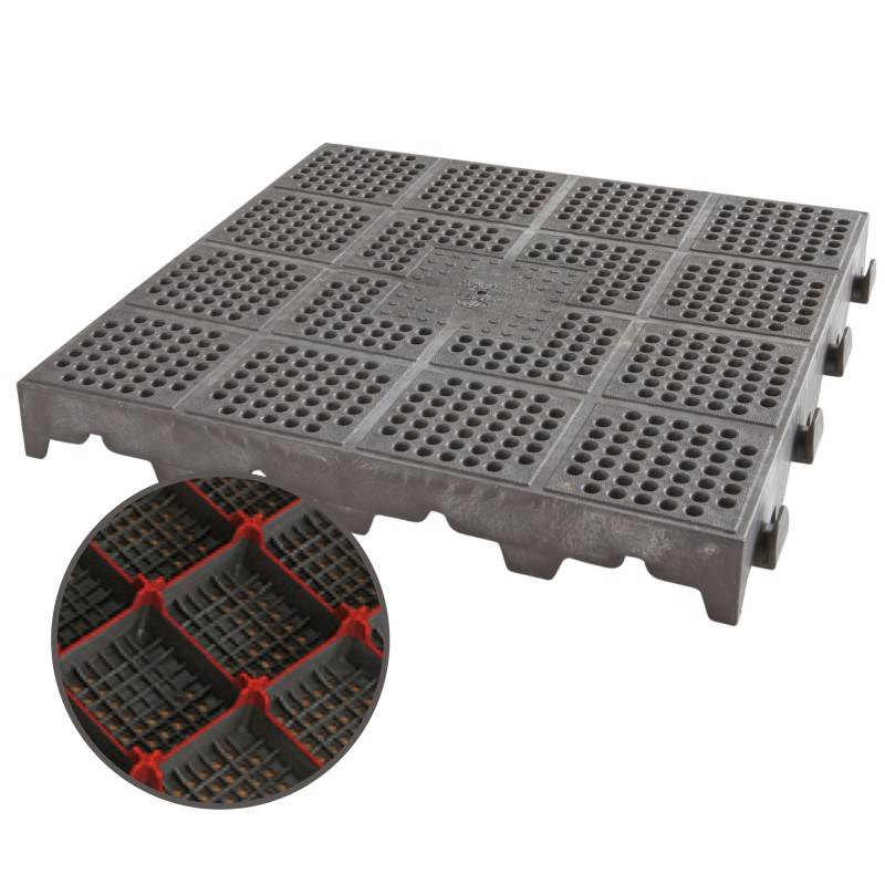 Xtiles - Dalle autoportante clipsable ajourée jardin - 39 x 39 cm - Marron - Xtiles - Imagen 6