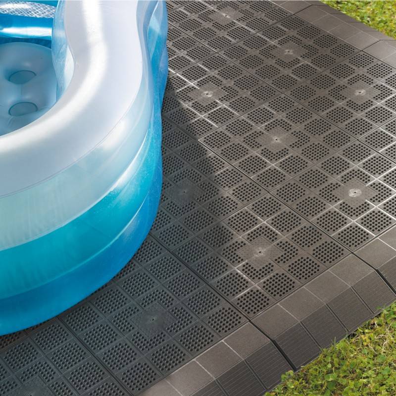 Xtiles - Dalle autoportante clipsable ajourée jardin - 39 x 39 cm - Marron - Xtiles - Imagen 5