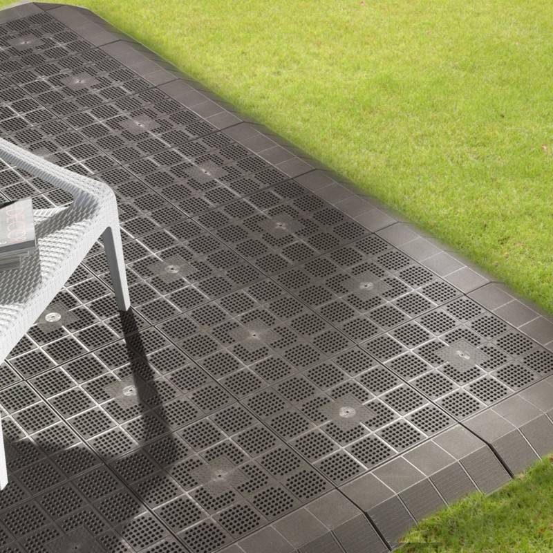 Xtiles - Dalle autoportante clipsable ajourée jardin - 39 x 39 cm - Marron - Xtiles - Imagen 10