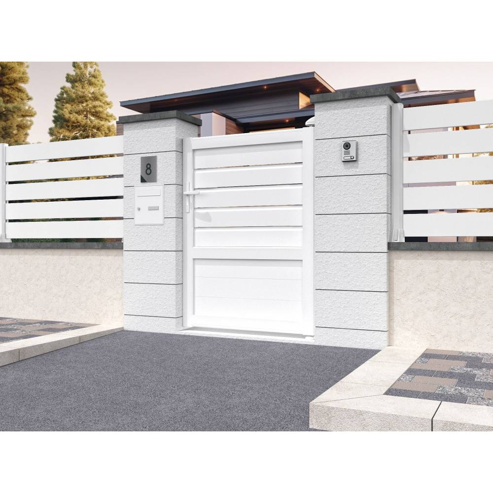 Portillon panneau mixte SPASIE 1000x1894.8mm (Blanc) - Alia Productions