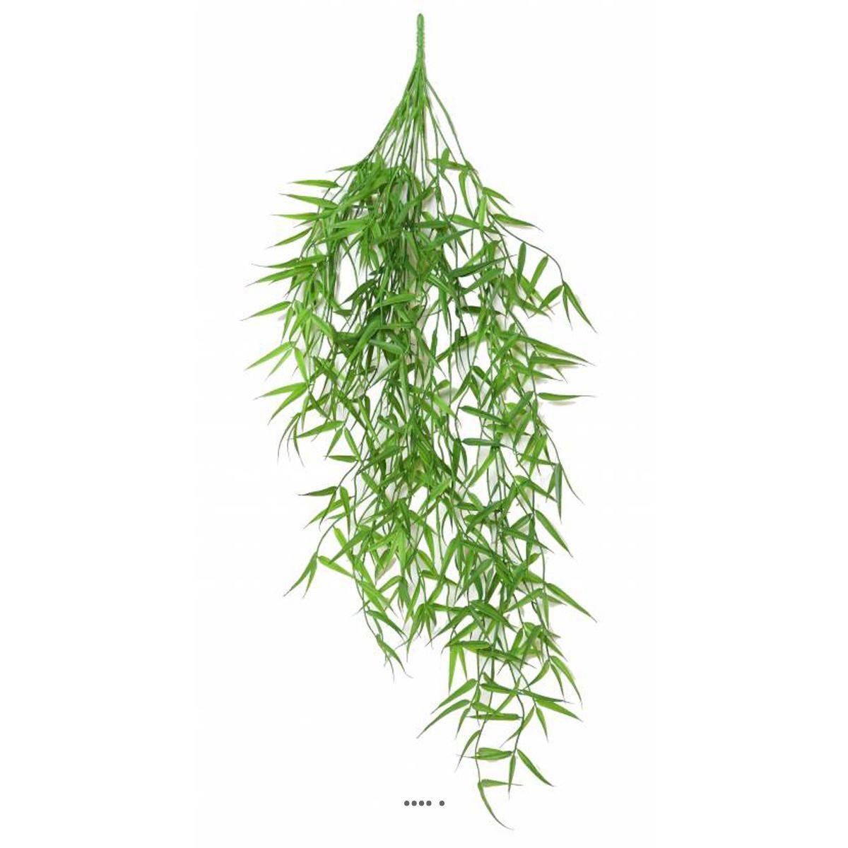 Très belle chute de bambou artificiel L 90 cm vert - Image 1