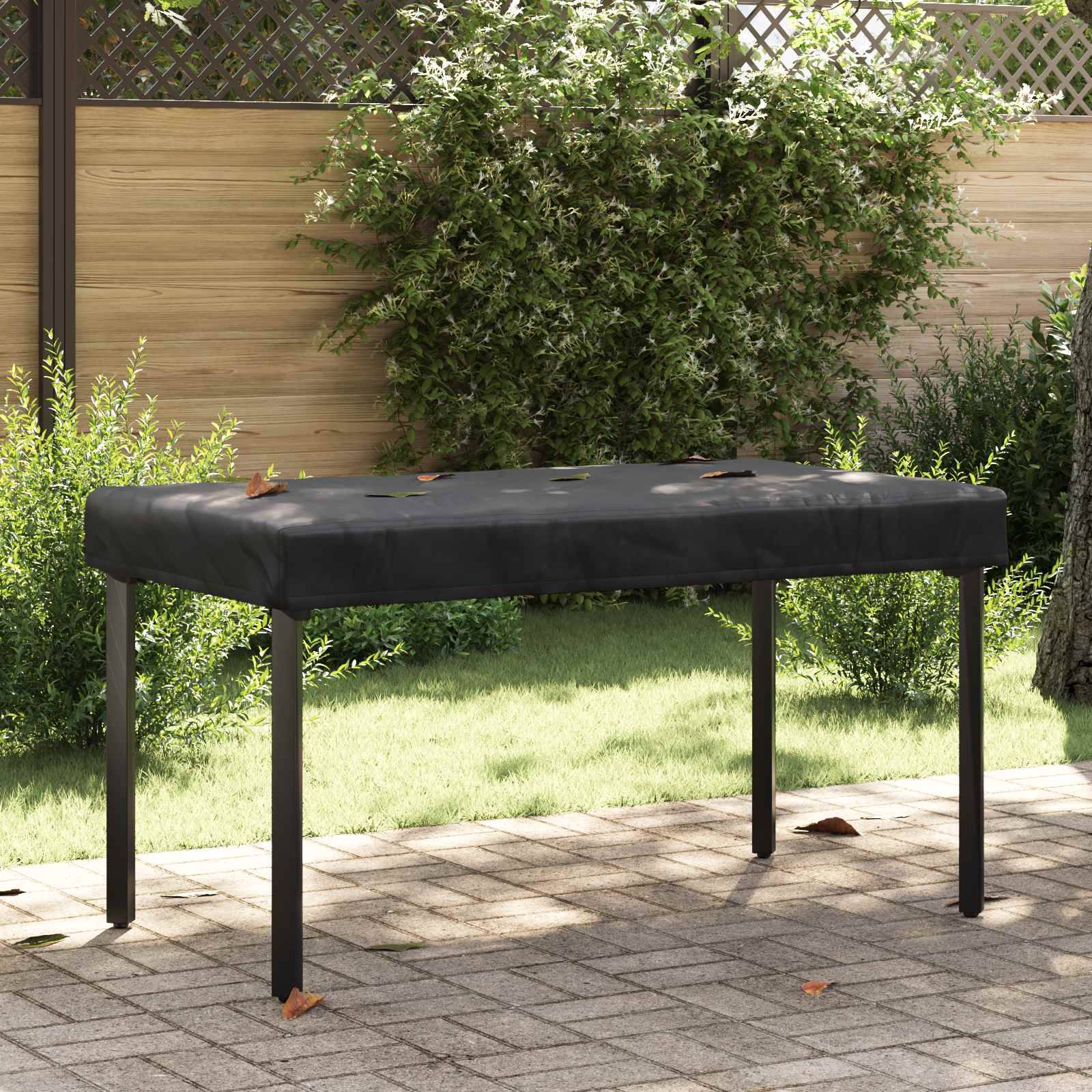 Housse de table tissu noir 122 x 72 x 15 cm, Poids:0.43kg - PANGIVO - Image 1