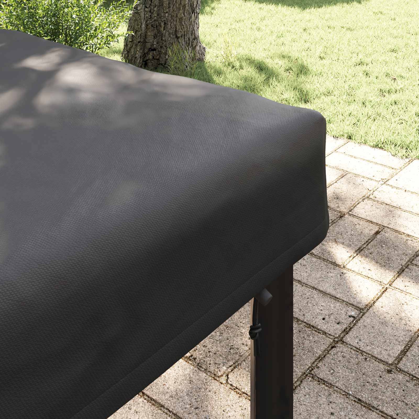 Housse de table tissu noir 122 x 72 x 15 cm, Poids:0.43kg - PANGIVO - Image 4
