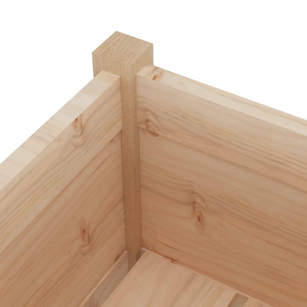 Maison Chic - Lot de 2 Jardinières, Bac à fleurs, Pot de fleurs d'extérieur 31x31x70 cm bois de pin massif - Imagen 6