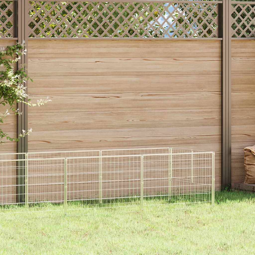 Vidaxl - Chenil Argenté 4 m² Acier vidaXL 3082102 - Imagen 1