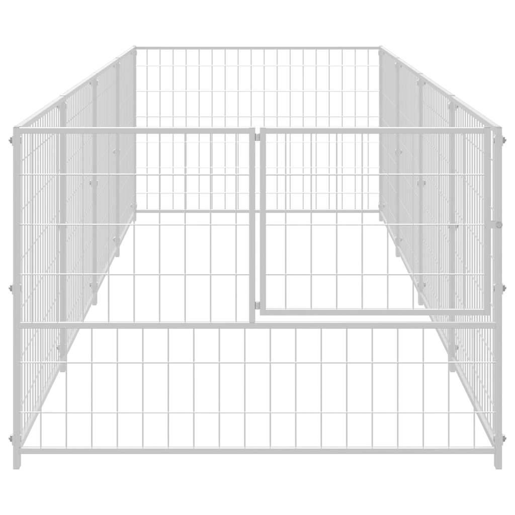 Vidaxl - Chenil Argenté 4 m² Acier vidaXL 3082102 - Imagen 5