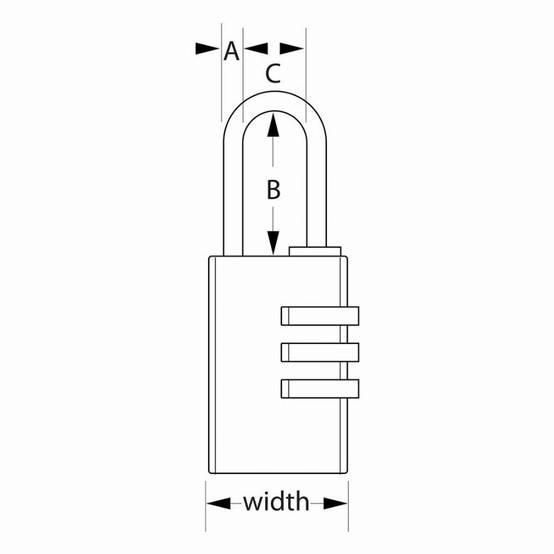 Masterlock - Cadenas en aluminium d'une largeur MASTERLOCK 30 mm avec combinaison programmable - 7630EURD - Image 2