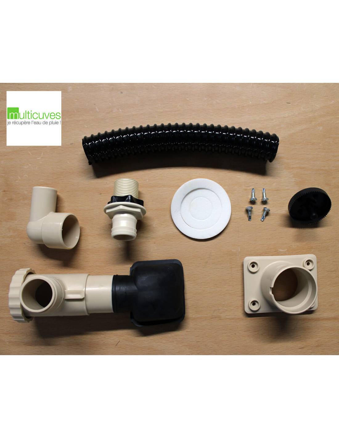 Kit Collecteur Rectangulaire Eau de Pluie CAPT'EAU - Sable - Image 2