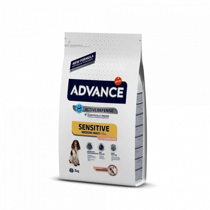 CROQUETTES CHIEN SENSITIVE MEDIUM / MAXI SAUMON RIZ - ADVANCE 12 kg - Image 1