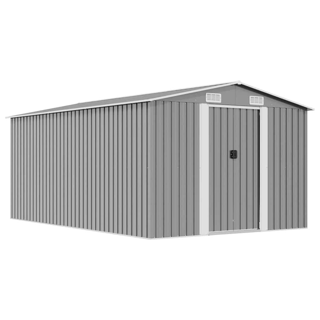 Vidaxl - Abri de jardin 257x392x181 cm Métal Gris 10.1m² vidaXL 143345