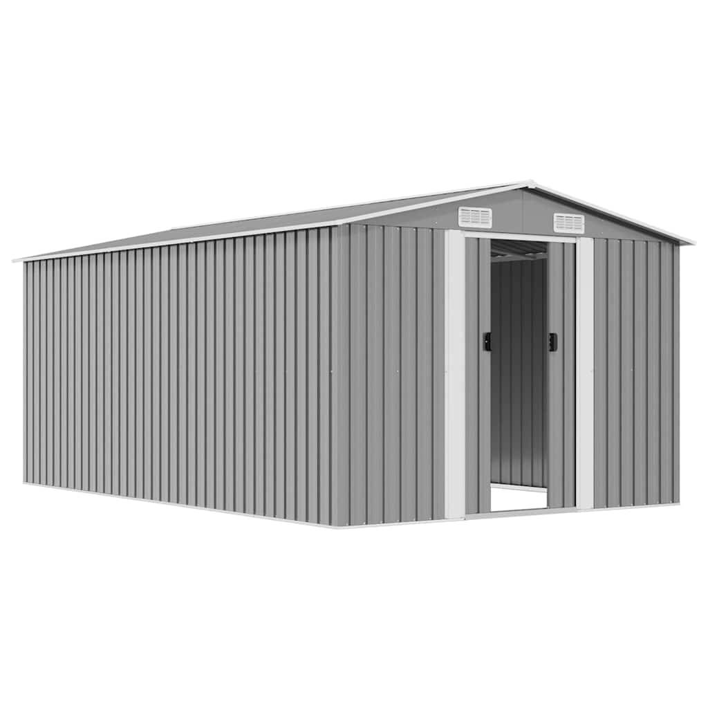 Vidaxl - Abri de jardin 257x392x181 cm Métal Gris vidaXL 143345 - Image 5
