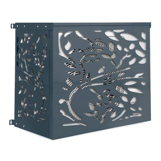 Cache climatiseur en métal gris anthracite LIS protection unité extérieur 95 x 48 x 80 cm - Image 2