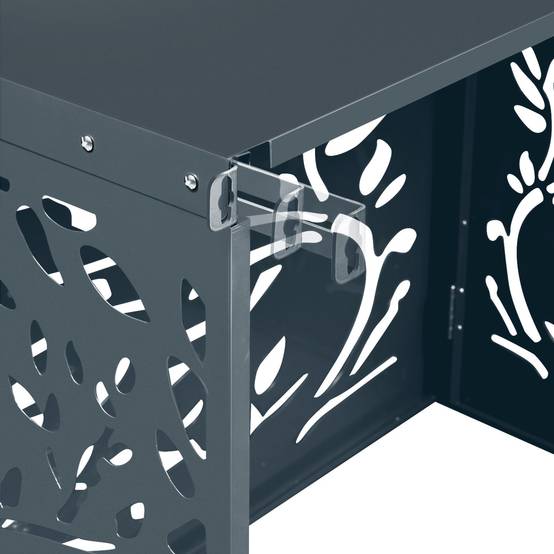 Cache climatiseur en métal gris anthracite LIS protection unité extérieur 95 x 48 x 80 cm - Image 4