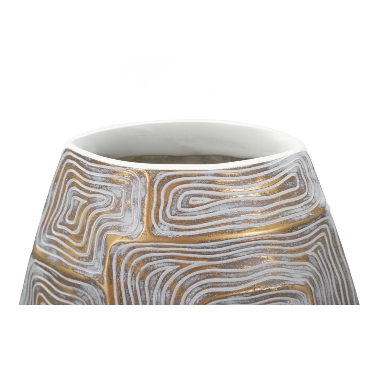 Paris Prix - Vase Design Haut en Résine "Elips" 59cm Or - Image 4