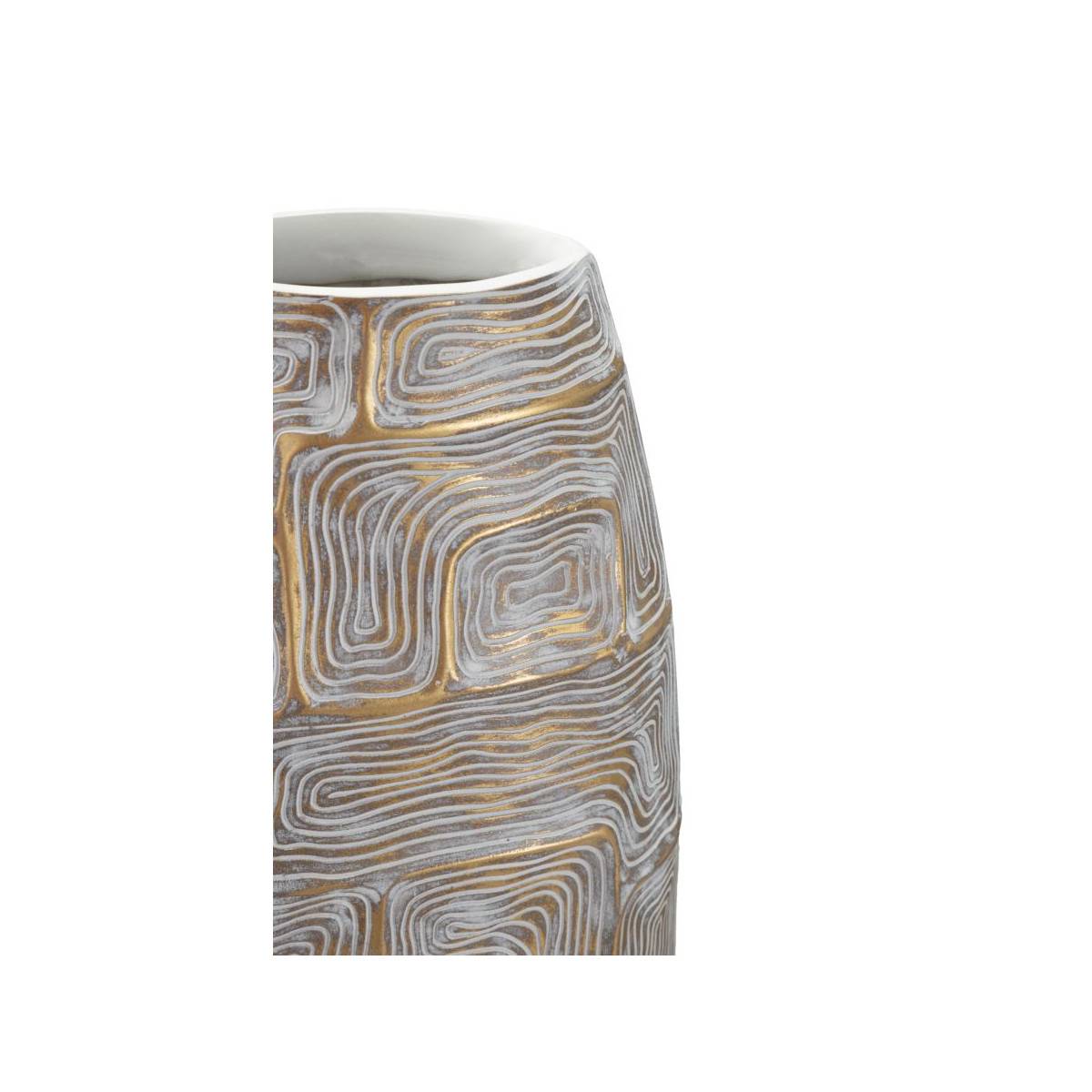 Paris Prix - Vase Design Haut en Résine "Elips" 59cm Or - Image 3