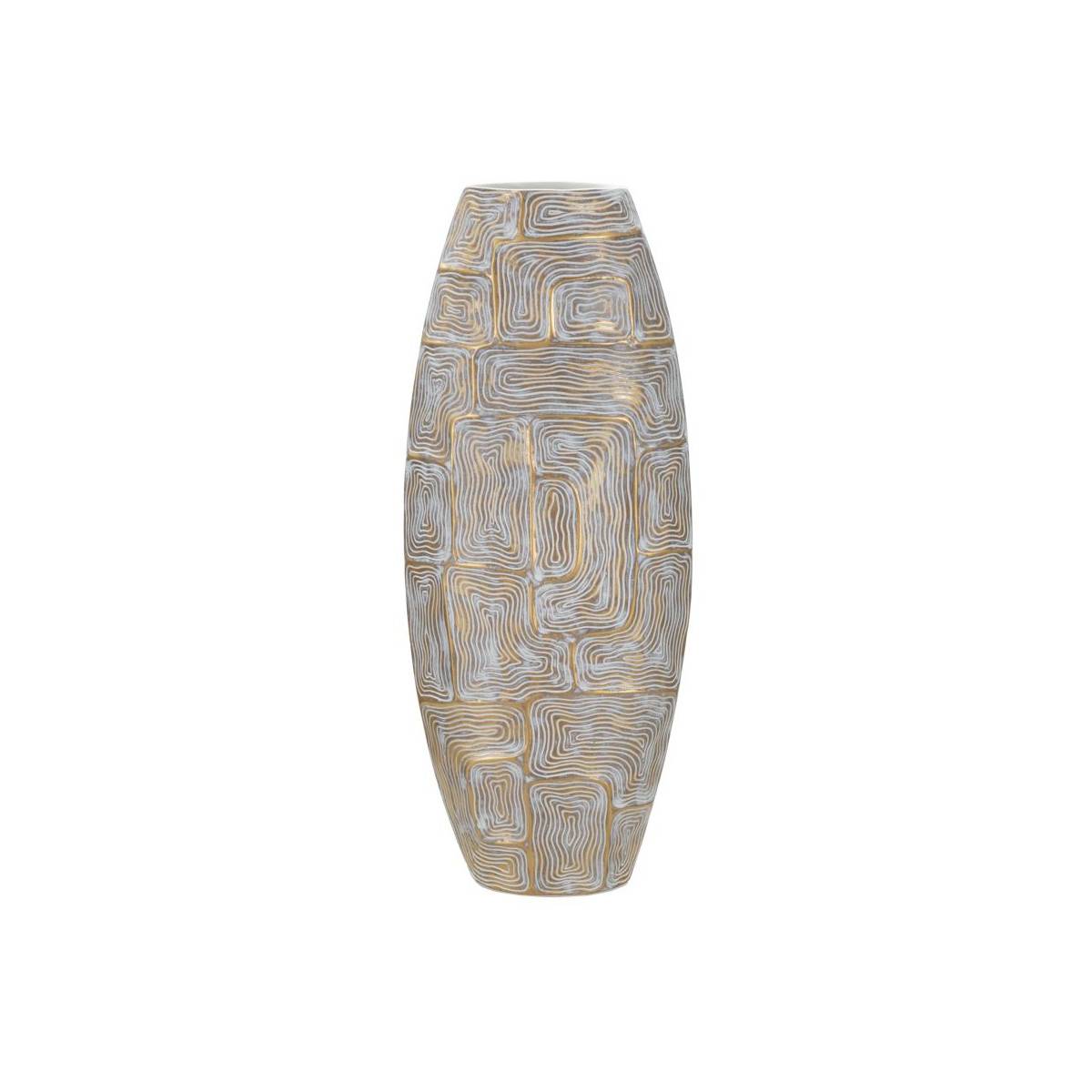 Paris Prix - Vase Design Haut en Résine "Elips" 59cm Or - Image 1