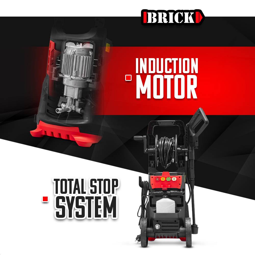 Brick - Nettoyeur haute pression 2100W - 165 bars avec moteur à induction + accessoires - Brick - Image 4