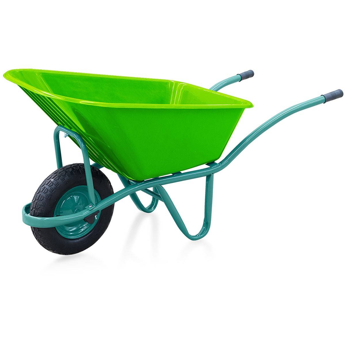 Brouette de jardin à roue gonflée 37cm Polyvalente avec cuve PVC 100Litres VITO - Imagen 1