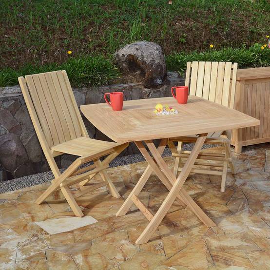 Salon de jardin en teck massif Oman, 2 places - TECK'Attitude - Image 2