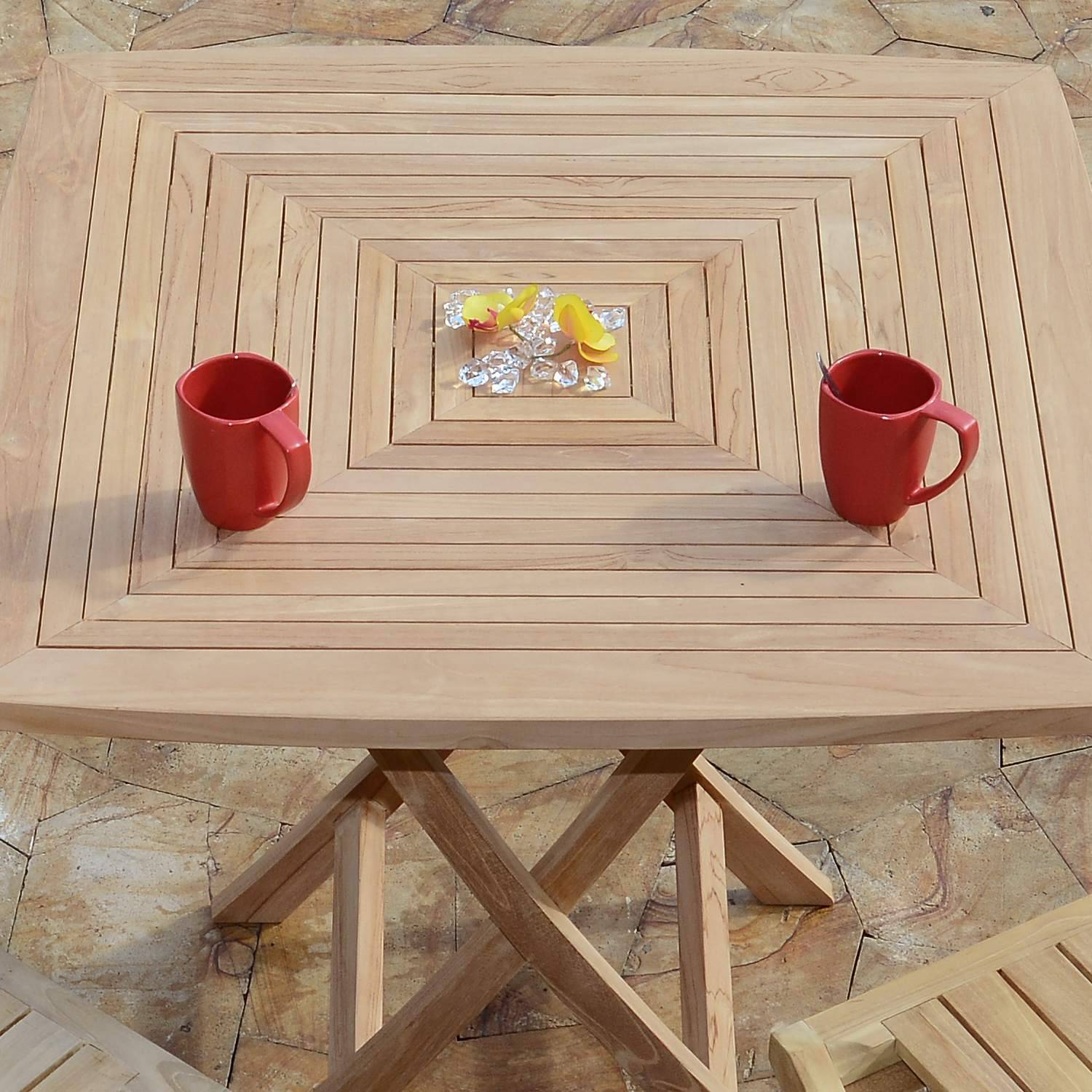 Salon de jardin en teck massif Oman, 2 places - TECK'Attitude - Image 3