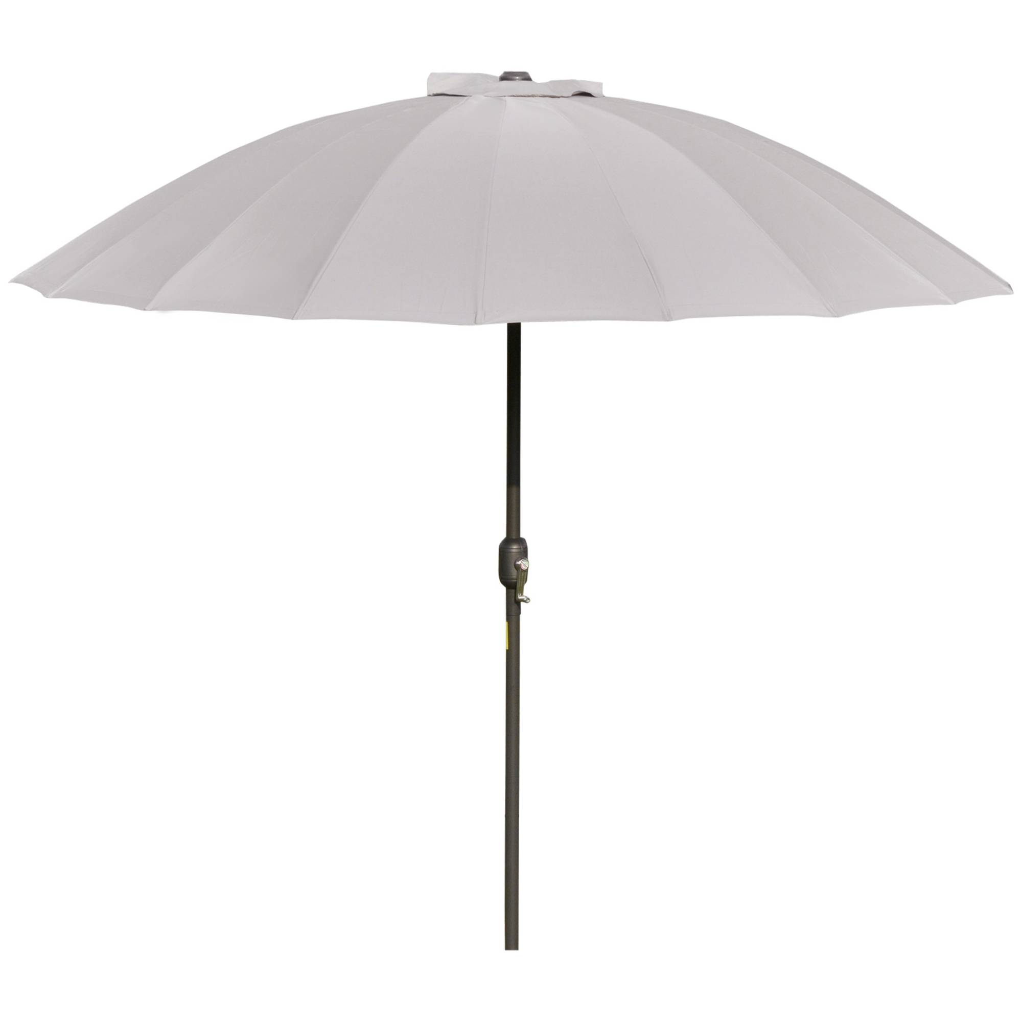 Parasol droit parasol de jardin inclinable rond 18 baleines manivelle - 250x250x240cm Métal Gris fr175 - Image 2