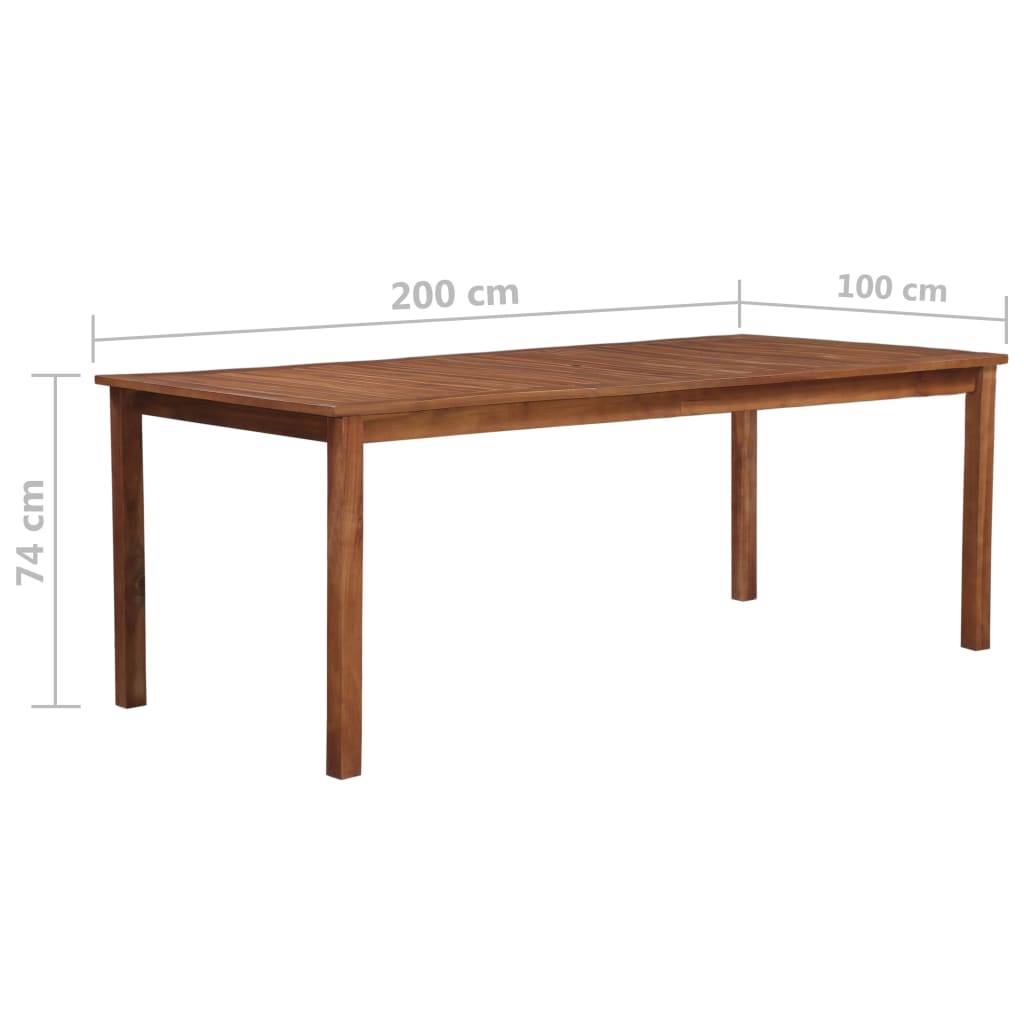 Vidaxl - Table de jardin 200x100x74 cm Bois d'acacia massif vidaXL 44106 - Image 6