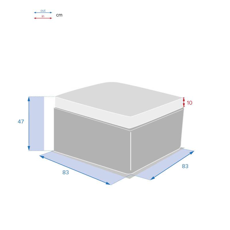 Hesperide - Pouf de jardin "Savinia tahini" en aluminium traité époxy Hespéride - Imagen 4
