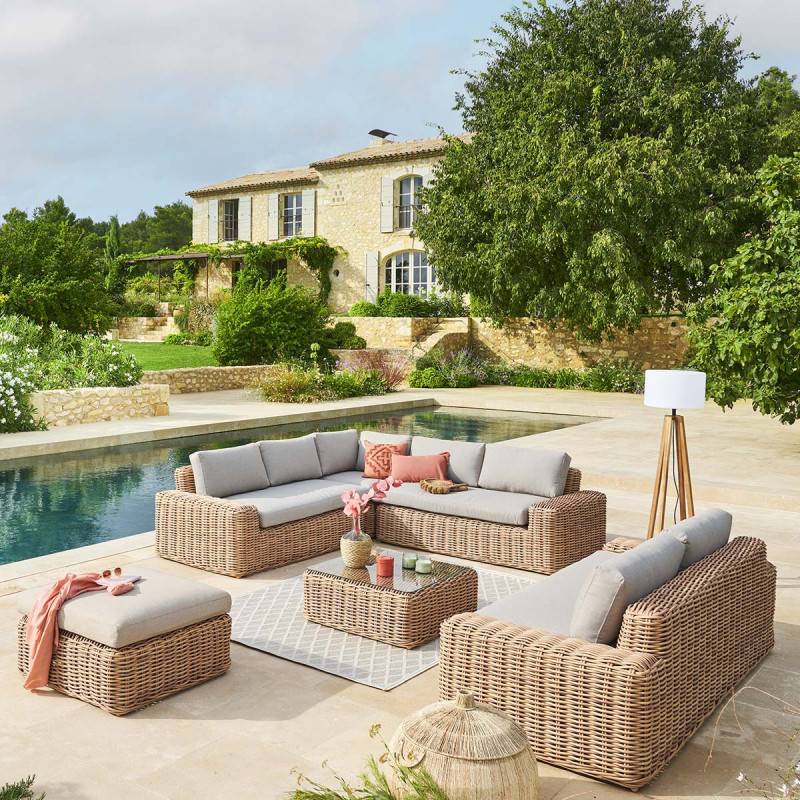 Hesperide - Pouf de jardin "Savinia tahini" en aluminium traité époxy Hespéride - Imagen 3