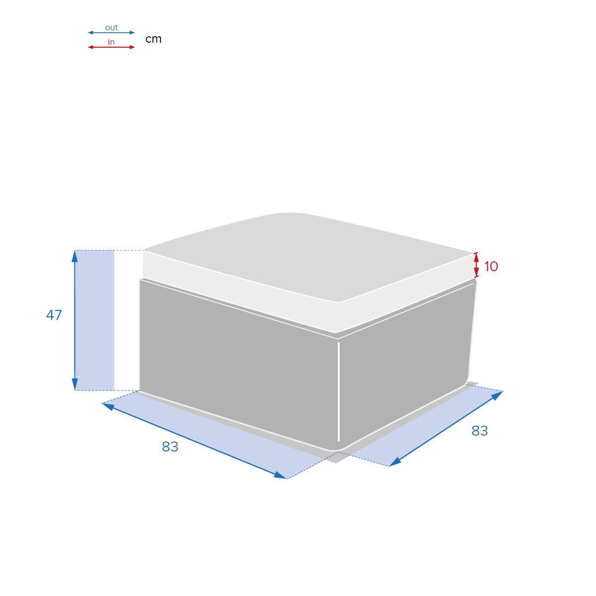 Hesperide - Pouf de jardin "Savinia tahini" en aluminium traité époxy Hespéride - Imagen 8