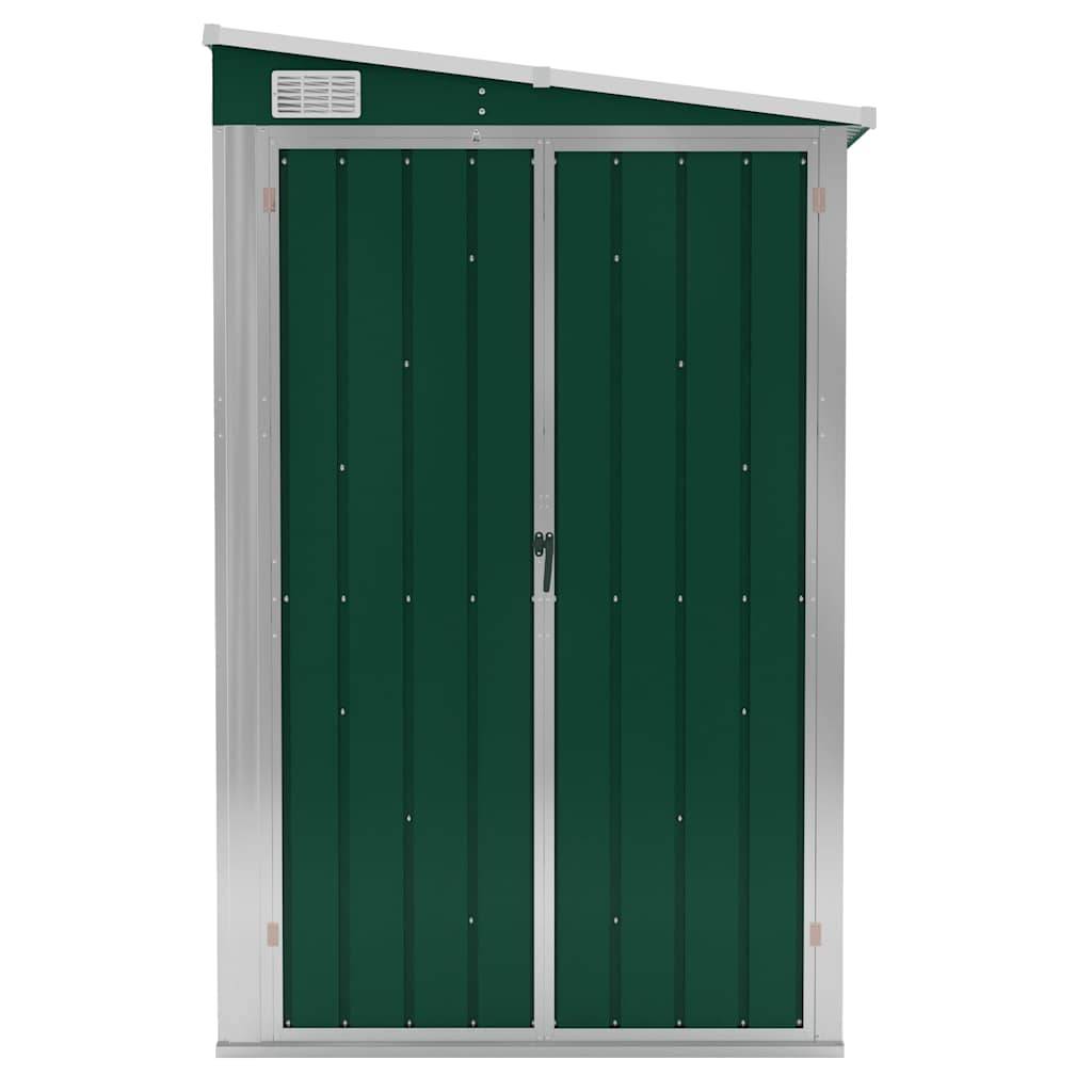 PANGIVO - Abri de jardin mural avec double porte - Acier galvanisé - Vert 118x194x178 cm - Surface au sol 2,29m² - PANGIVO - Image 6