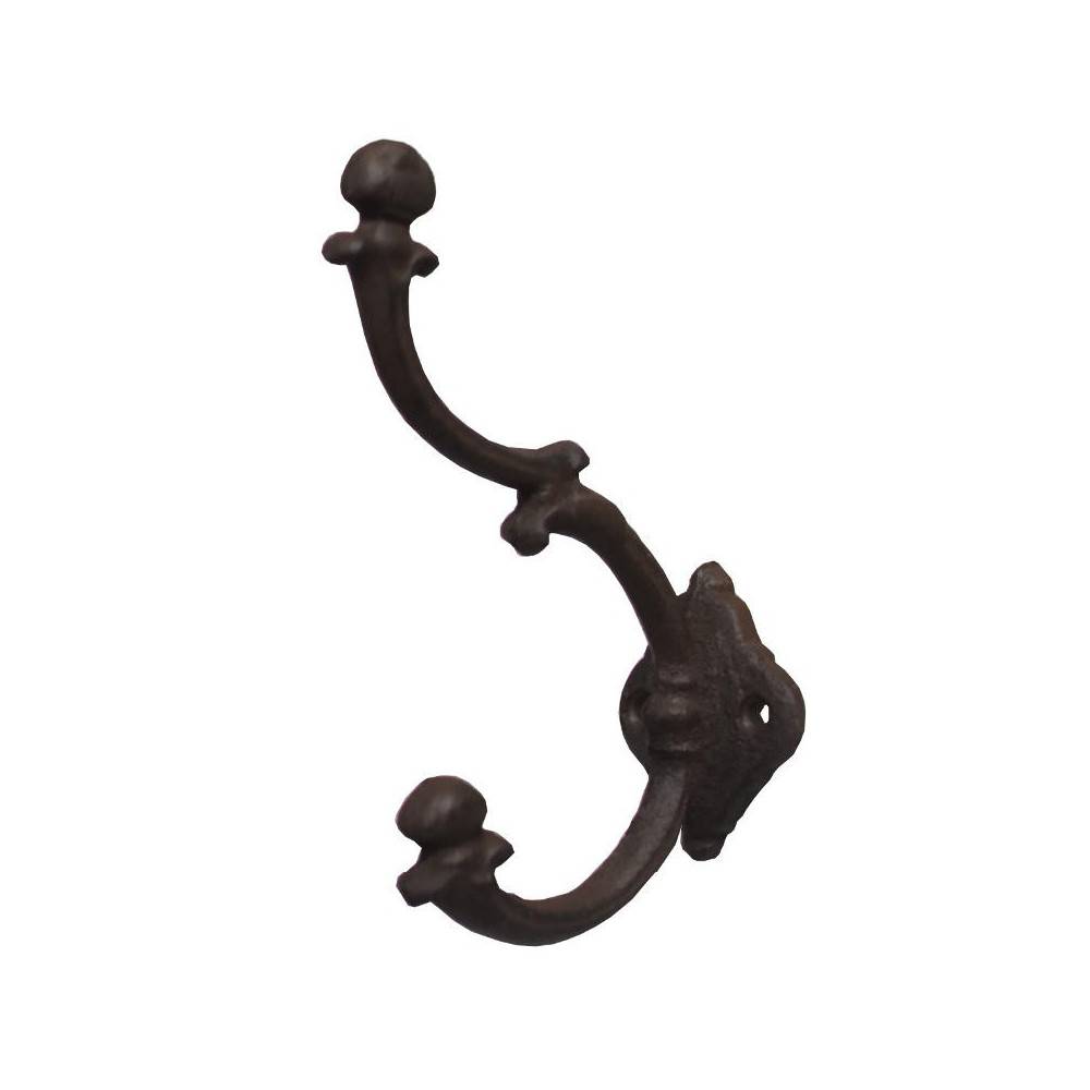 Porte manteau en fonte marron 18 x 10 cm Chemin de campagne