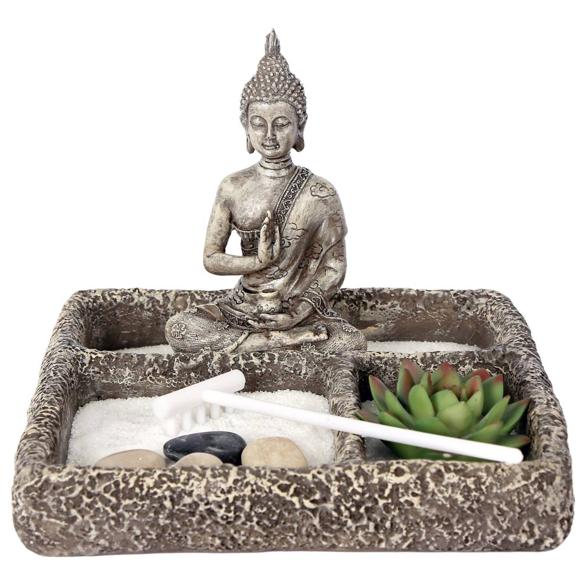 Sil - Jardin zen avec bouddha 19 x 14 x 19 cm